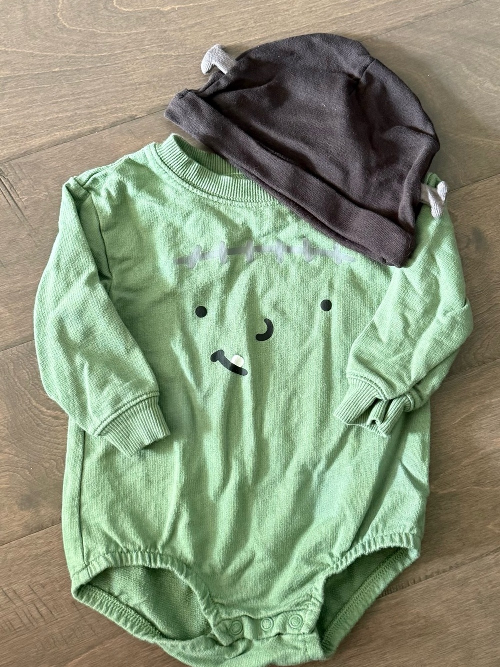Carters Frankenstein 12 month onesie and hat